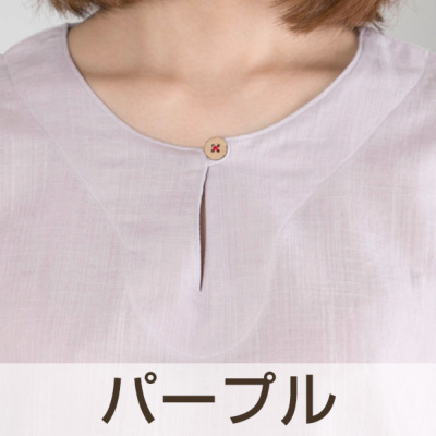 レディース パジャマ 半袖 かぶり 丸首 綿100％二重ガーゼ